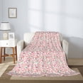thumbnail image 2 of Disketp Floral Retro Style Cozy Flannel Fleece Throw Blanket: Has a velvety texture for All Seasons - Perfect for Women, Men, & Kids"50"x40", 2 of 6