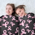 thumbnail image 5 of Pink Breast Cancer Round Blanket,Comfortable Soft Flannel Throw Blanket,All Season,Warm Lightweight Blankets for Sofa Bed Couch Living Room Chair 47"x47", 5 of 5