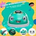 thumbnail image 5 of 12V Electric Ride on Kids Bumper Car w/Remote Control,360 Degree Spin,Push Rod Rocker Horse Function,3-Speeds Babies & Toddlers Bumping Car Ride on Toy Gift for 1-4 Years Children- Green, 5 of 9
