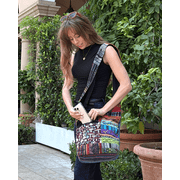 Kathmandu Collection Tribal Stripe Patchwork Hobo Bag