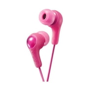 JVC Gumy Earbuds - in Ear Headphones (HA-FX7PN), Powerful Sound, Comfortable and Secure Fit, Comes with S/M/L Silicone Ear Pieces, 3.3 ft Cord (Pink)