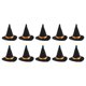 thumbnail image 1 of Mini sombreros de bruja hechos a mano, decoración de botellas de vino, juego de funda para botella de vino, manualidades DIY (sombrero de bruja), 10 Uds., 1 of 4