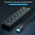 thumbnail image 2 of Usb 3.0 Hub Splitter 7 Puertos Con Indicadores Led, 2 of 6