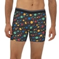 thumbnail image 2 of Picia Vintage Records Pattern Men's Athletic Long Leg Briefs , Performance Stretch Underwear，Moisture-Wicking, 2 of 7