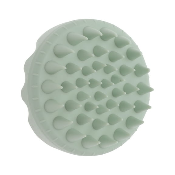 Unique Bargains 1 Pc Handle Hollow Hair Shampoo Brush for Scalp Massage 3.54"x2.95" Green