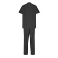 thumbnail image 4 of mihongmao Plus Size Scrubs Cozy Fit Wide Leg Soft Cotton Stretch Women’S Medical Nurse Scrub Set Gowns Short Sleeve Nurse Workwear Separate Set Black M, 4 of 5