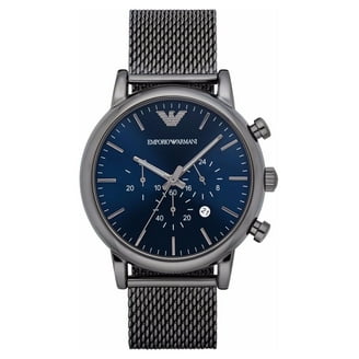 Emporio Armani Men's Armani Silver Black Quartz Analog Watch