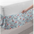 thumbnail image 2 of Naval Bed Skirt, Summer Season Composition Ships on the Sea Pattern with Boats Waves and Fishing Nets, Elastic Bedskirt Dust Ruffle Wrap Around for Bedding Decor, 4 Sizes, Multicolor, by Ambesonne, 2 of 2
