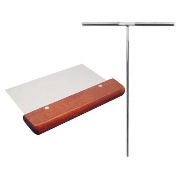 WEUVEB Crepes Maker Crepe Spreader Stainless Steel 1 Set Silver