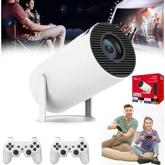 Kothab Projector, Over 36,000 Built-In Games, Retro Console Projector, TV Projector for Indoor and Outdoor, Crystal Clear HD Display-1 Set
