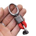 thumbnail image 1 of Car Key Chain Hand-woven Faux Leather Braided Rope Snap Hook Alloy Men Women Waist Key Holder Ring for Daily, 1 of 10