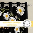 thumbnail image 6 of Black Daisy Bees Kitchen Curtains Window Panels, Spring Farmhouse Honey Floral Rings Insulated Window Treatment Curtain, Grommet Curtains for Bedroom/Living Room/Bathroom, 2 Piece 42"Wx84"L, 6 of 8