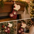 thumbnail image 4 of Pet Christmas Stocking Bone Shaped Paw Print Hanging Sock for Dog Holiday Gift Storage, 4 of 8