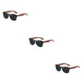 thumbnail image 4 of ZheElen Polarized Lens Sun Glasses Stylish Colorful Lens Options Lightweight Frame Fashionable Wood Unisex black 3Set, 4 of 6
