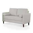 thumbnail image 4 of Furniture of America Oppio Faux Leather 2-Piece Sofa Set with USB in Ivory, 4 of 10