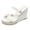 White, variant on Rokment Womens Sparkling Rhinestones Wedge Heels Slides Sandals with Convertible Back Strap Stylish Simple Espadrilles Platform Chunky Heeled Slip on Dressy Slippers for Ladies Black Size 6