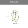 thumbnail image 3 of 50Pcs Paper Clips Alloy Paper Clips Golden Paper Clamps Dollar Shape Paper Clips Office Supplies, 3 of 9