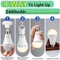 thumbnail image 2 of 4pack Rechargeable Emergency Light Bulb E27 2400mAh 6 hours 9W-60W  Stay Lights Up When Power Failure,  LED Light Bulbs for Home , Camping , Tent, 2 of 7