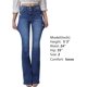 thumbnail image 3 of Jeans acampanados para mujer Jeans acampanados de talle alto con pantalones de mezclilla rasgados de pierna ancha clásicaBlue2, 3 of 5