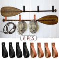 thumbnail image 2 of 8 Pcs PU Leather Wall Hooks Wall Hanging Straps Pu Leather Curtain Rod Holder Towel Holders for Wal, 2 of 5