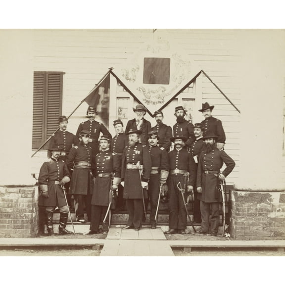 Print: Major General D. B. Birney And Staff, circa 1864