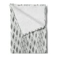 thumbnail image 2 of Leaves Soft Flannel Fleece Blanket, Greyscale Composition of Foliage Pattern Striped Background Abstract Design, Cozy Plush for Indoor and Outdoor Use, 70" x 90", Grey and Pale Grey, by Ambesonne, 2 of 5