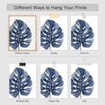 thumbnail image 4 of PixonSign 4 PCS Adhesive Canvas Poster Watercolor Blue Tropical Leaves Frameless Wall Art Nature Wilderness Digital Modern Art Decorative Botanical Floral Elements Print Set - 11"x14", 4 of 5