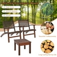 thumbnail image 4 of Gymax Ensemble de 3 Pcs en Rotin pour Patio Chaise et Table Ensemble de Meubles d'Extérieur avec Cadre en Bois, 4 of 10
