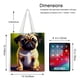 thumbnail image 5 of Pug Bolso de tela con estampado de lienzo para mujer, bolsa de compras reutilizable y estética, con cremallera interior, regalo para mujer,40*40cm., 5 of 6
