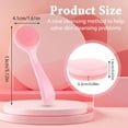 thumbnail image 2 of 2 Pack Face Scrubber for Women, Soft Silicone Face Cleansing Brush, Manual Scrubber Exfoliator for Sensitive Skin Deep Cleaning Care, Face Cleansing Brush for Makeup Residues Removal, 2 of 7