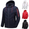thumbnail image 4 of XMMSWDLA Sales Clearance Blousse for Men Winter Stitching Casual Thick Fit Side Seam Pockets Warm Zipper Cotton Jacket, 4 of 4