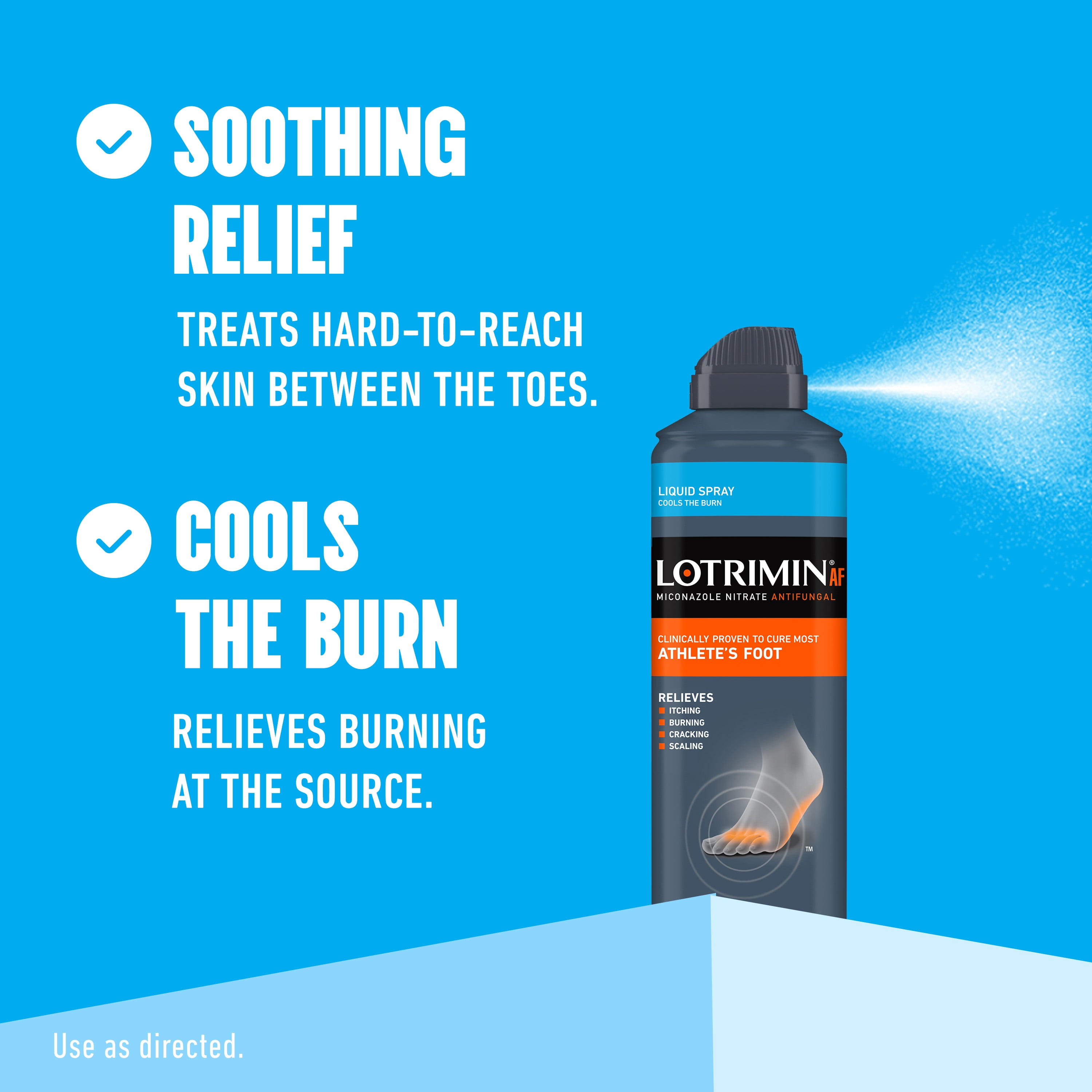 Lotrimin AF Athlete's Foot Liquid Spray, 4.6 Ounce Spray Can