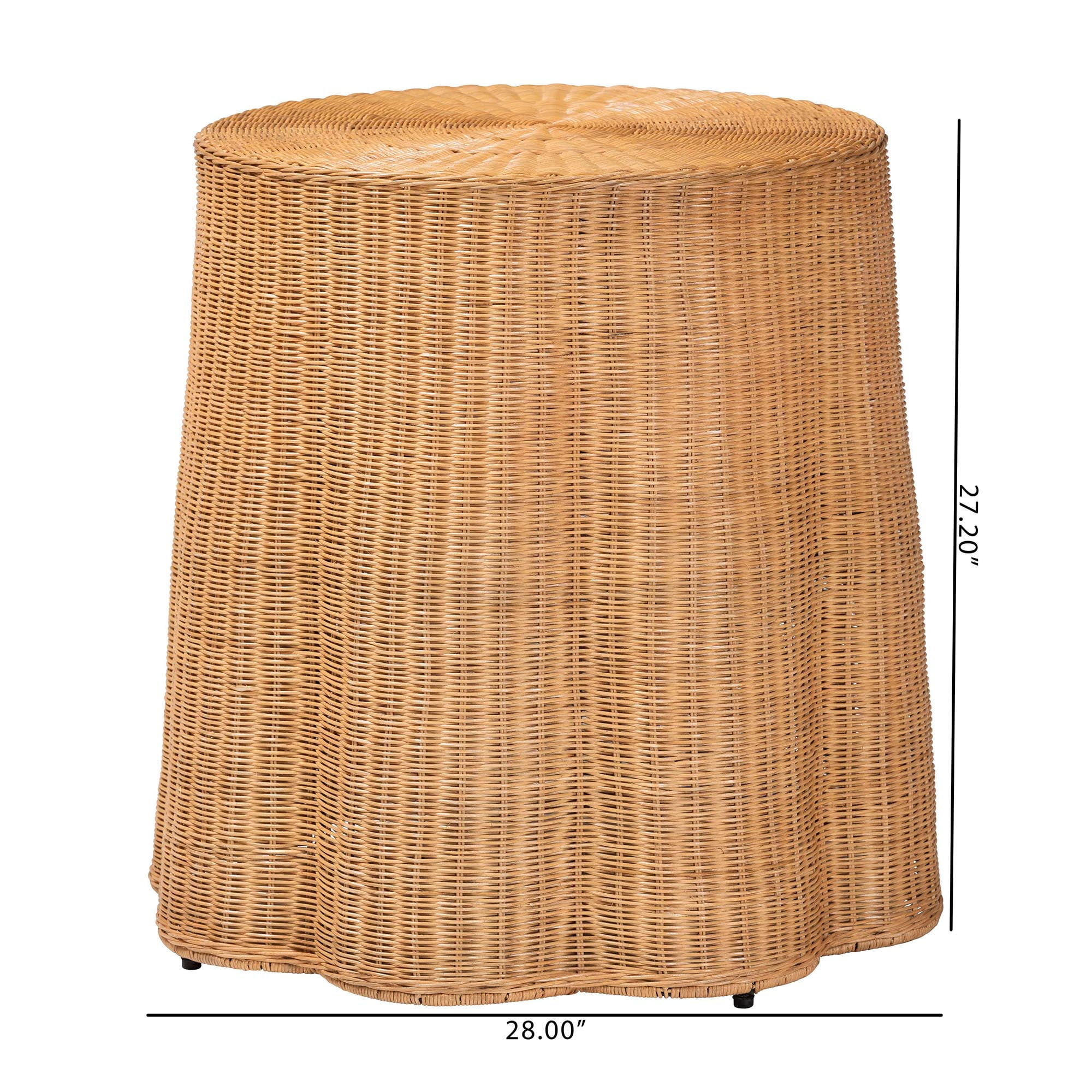 bali & pari Palm Boho Console Table, Natural Rattan, Honey