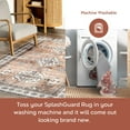 thumbnail image 3 of nuLOOM Evelina Traditional SplashGuard Machine Washable Area Rug, 6' x 9', Evelina Light Orange, 3 of 7