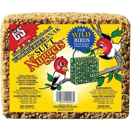 C&S Woodpecker Snak Food Cake, 1 Count (Pack of 1)