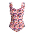 thumbnail image 3 of Yievot One Piece Swimsuits for Women Ruched Tummy Control Bathing Suits Modest Full Coverage Swimwear, 3 of 5