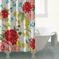 thumbnail image 3 of Floral and Skull Shower Curtain Waterproof Bathroom Decor 72x72, 3 of 3