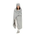 thumbnail image 3 of Safdie & Co. 44x57" Microfiber Unicorn Blanket with Hood in Gray, 3 of 3