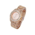 thumbnail image 4 of Women's Baguette Cut Diamond Crystal Bling'ed Out Watch - Drop it Down with This Ice on Your Wrist Ladies!! Kakuna Matata!! - ST10372MLA Metal Rose Rose, 4 of 4