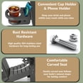 thumbnail image 6 of WestinTrends St. Augustine Outdoor Patio 49" HDPE Folding Adirondack Garden Bench, Gray, 6 of 16