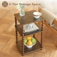 thumbnail image 5 of Small Side Table with Storage Shelf, Modern Night Stand for Living Room, Bedroom & Office - Rustic Brown, 5 of 6