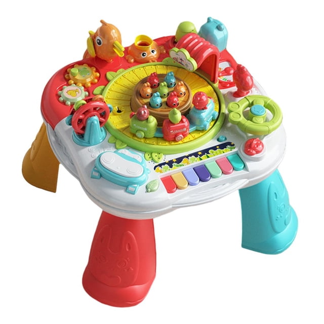 Portable Musical Learning Table with Light Toddlers Educational Table Children
