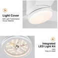 thumbnail image 2 of Wellspeed 48 in. Indoor Matte White Low Profile Ceiling Fan with 3 Blades and DC Motor, 2 of 14