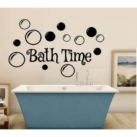 Decal ~ BATH TIME: WALL DECAL, HOME DECOR 13" X 22"