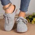 thumbnail image 2 of QNANSPI Women's Flat Sandals​, Summer Breathable Footwear for Women, Womens Fashion Versatile Closed Toe Lace Up Wedge Casual Wide Size Soft Bottom Cut Out 1-Strap Beach Recent Trend Slides, 2 of 6