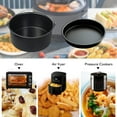 thumbnail image 4 of Relax love Air Fryer Accessories 2Pcs Durable Air Fryer Pizza Pan and Baking Cake Barrel with Non-Stick Coating Round Baking Cake Pan Set,7-inch, 4 of 11