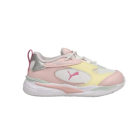 Puma RS-Fast Limits Shiny AC White-Pink-Anise Flower 387758-01 Toddler Size 10