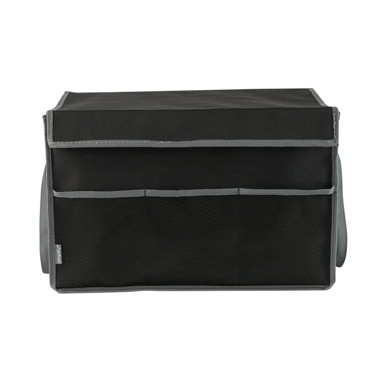 Simplify Trunk Organizer with Zippered Lid and Heat Insulation, Black