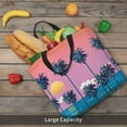 thumbnail image 6 of Naloa Beach with Palm Trees Tote Bag for Women, Foldable Tote Bag With Zipper, Large Shoulder Bag, Top Handle Handbag for Travel, Work, Shopping, 6 of 9