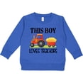 thumbnail image 2 of Inktastic Farming Cute Boy Loves Tractors Toddler Sweatshirt, 2 of 4